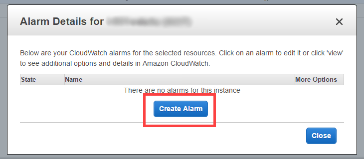 AWS Create Alarm